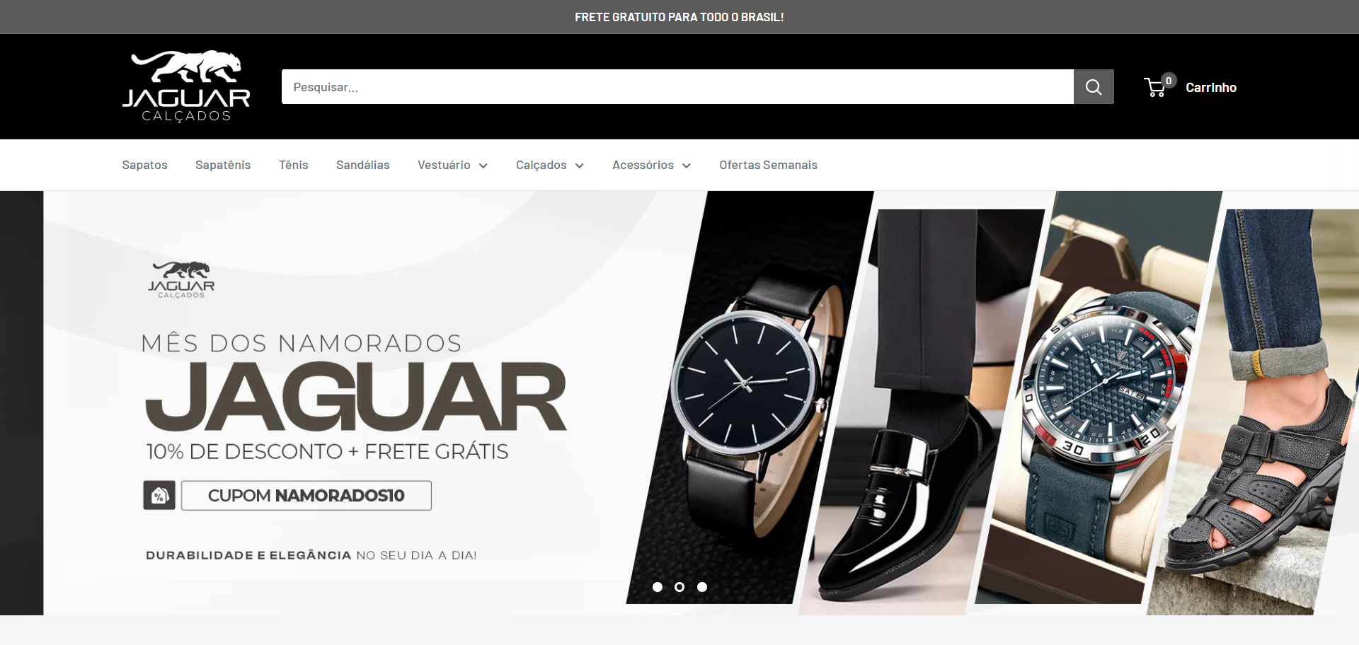Prévia do e-commerce Jaguar Calçados