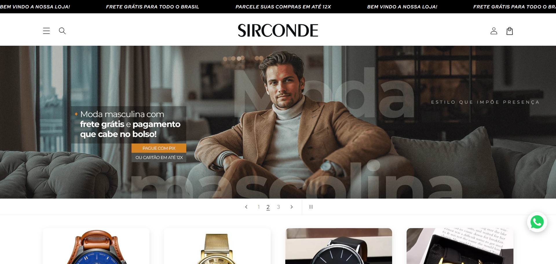 Prévia do e-commerce Sirconde